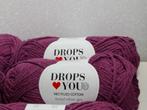 6 bollen Drops You 5 katoen paars/lila, Hobby en Vrije tijd, Breien en Haken, Ophalen of Verzenden, Nieuw, Breien of Haken, Wol of Garen