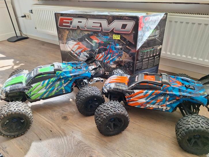 2x E-Revo 2.0 en veel onderdelen, Hobby en Vrije tijd, Modelbouw | Radiografisch | Auto's, Zo goed als nieuw, Auto offroad, Overige schalen