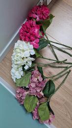 Kunst hortensia's 9 stuks roze en wit, Ophalen of Verzenden, Zo goed als nieuw