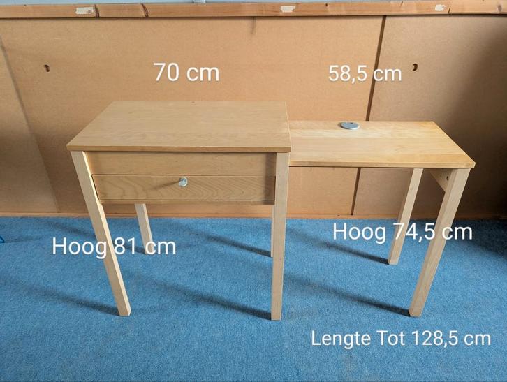 Houten Bureau met Lade, Huis en Inrichting, Bureaus, Gebruikt, Bureau, Ophalen