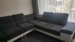 Mooie Hoekbank Antraciet en Wit + Dekens en Kussens, Ophalen, B, Gebruikt, A