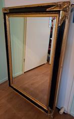 Barok spiegel goud/zwart, facetgeslepen, 110x80 cm, Antiek en Kunst, Ophalen, Rechthoekig