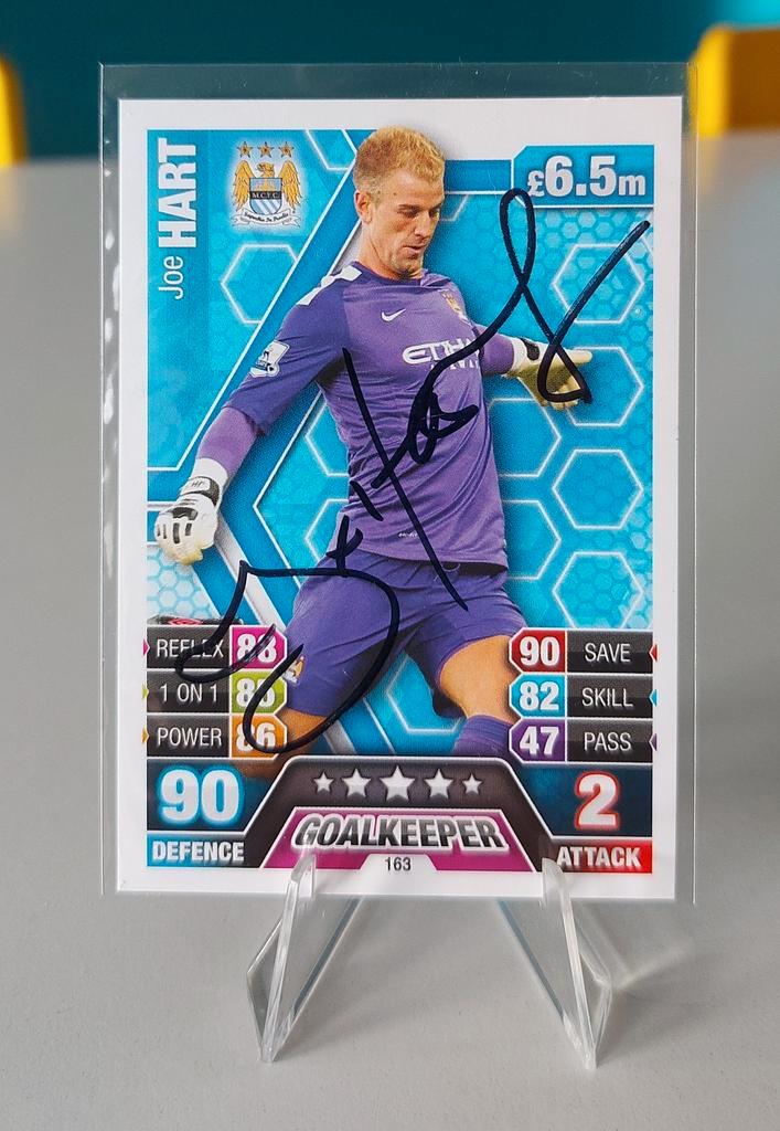Joe Hart Manchester City SIGNED card, Verzamelen, Sportartikelen en Voetbal, Zo goed als nieuw, Poster, Plaatje of Sticker, Buitenlandse clubs
