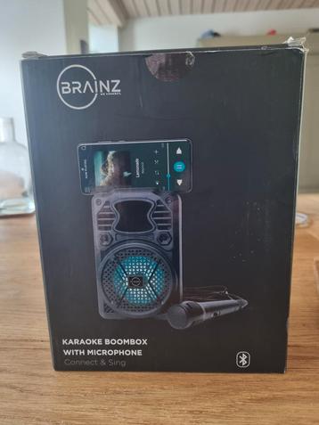 Brainz Karaoke Boombox met Microfoon - Nieuw! beschikbaar voor biedingen