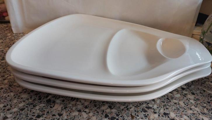 3 borden groot Villeroy & Boch Wit BBQ Passion Steakbord, Huis en Inrichting, Keuken | Servies, Zo goed als nieuw, Bord(en), Overige stijlen