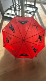 Leuke rode kinderparaplu met piratenprint, Sieraden, Tassen en Uiterlijk, Paraplu's, Ophalen of Verzenden, Zo goed als nieuw, Rood