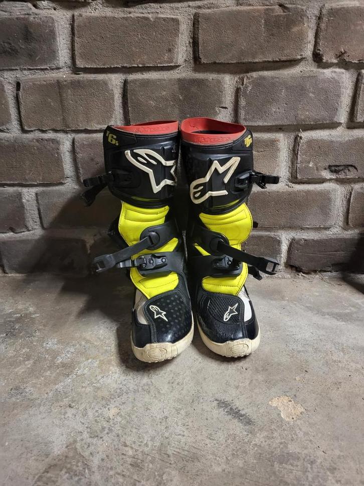 Alpinestars Tech 6S Motorcross Laarzen - Maat 40.5, Motoren, Kleding | Motorkleding, Laarzen, Heren, Kinderen, Tweedehands, Ophalen of Verzenden