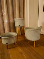 Handed By planten/bloem pit op standaard, Kunststof, Rond, Binnen, Zo goed als nieuw