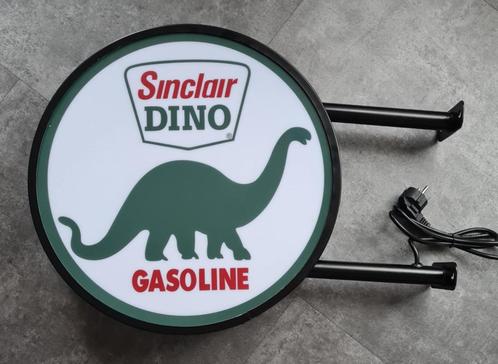 Dino Sinclair dubbelzijdige reclame lamp mancave garage, Verzamelen, Merken en Reclamevoorwerpen, Nieuw, Lichtbak of (neon) lamp