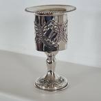 Zilveren Ovale Havdalah Kandelaar met Hazorfim Meesterteken, Antiek en Kunst, Ophalen of Verzenden, Zilver