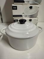 Gietijzeren Mini Pannetjes - 4 Stuks Wit, Huis en Inrichting, Nieuw, Ophalen of Verzenden, Koekenpan of Braadpan, Gietijzer