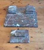 Bruin Marmeren Inktstel met Press Papier, Antiek en Kunst, Ophalen