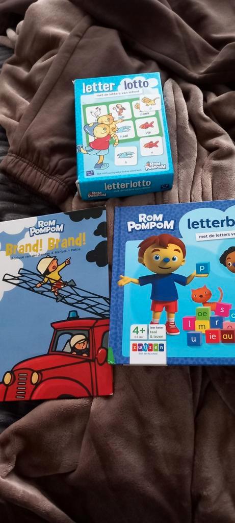 Rom Pompoen brand brand en letterboek en letter lotto, Kinderen en Baby's, Speelgoed | Educatief en Creatief, Zo goed als nieuw