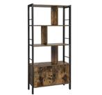 Boekenkast - Industrieel - Hout - 74x30x154.5 cm, Huis en Inrichting, Kasten | Boekenkasten, Met plank(en), Nieuw, Metaal, 50 tot 75 cm
