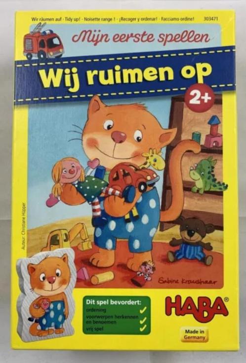HABA mijn eerste spellen wij ruimen op leerspel compleet 2+, Hobby en Vrije tijd, Gezelschapsspellen | Bordspellen, Zo goed als nieuw