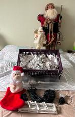 Kerstdecoratie: ballen, piek, kerstmannen, verlichting, Ophalen of Verzenden, Gebruikt