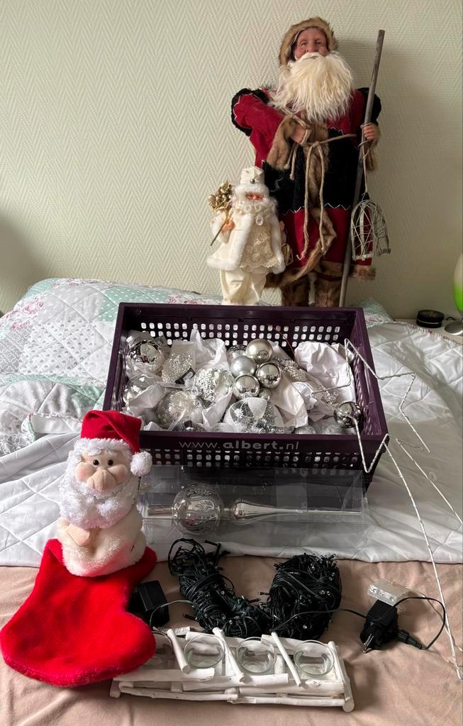 Kerstdecoratie: ballen, piek, kerstmannen, verlichting, Diversen, Kerst, Gebruikt, Ophalen of Verzenden