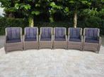 6 wicker tuinstoelen, Tuin en Terras, Tuinstoelen, Ophalen, Gebruikt, Wicker