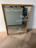 Mooie grote spiegel met gouden rand, gebruikt voor bruiloft, Ophalen, Zo goed als nieuw, Rechthoekig, Minder dan 100 cm