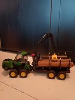 Bruder tractor John Deere 1210E met boomstamgrijper, Ophalen of Verzenden, Gebruikt
