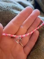 Handgemaakt Knoop Armbandje met Hartje, Ophalen of Verzenden, Nieuw, Roze