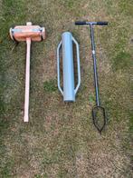 TE HUUR Handhei, palenrammer, grondboor., Tuin en Terras, Hand-tuingereedschap, Ophalen, Zo goed als nieuw, Overige soorten