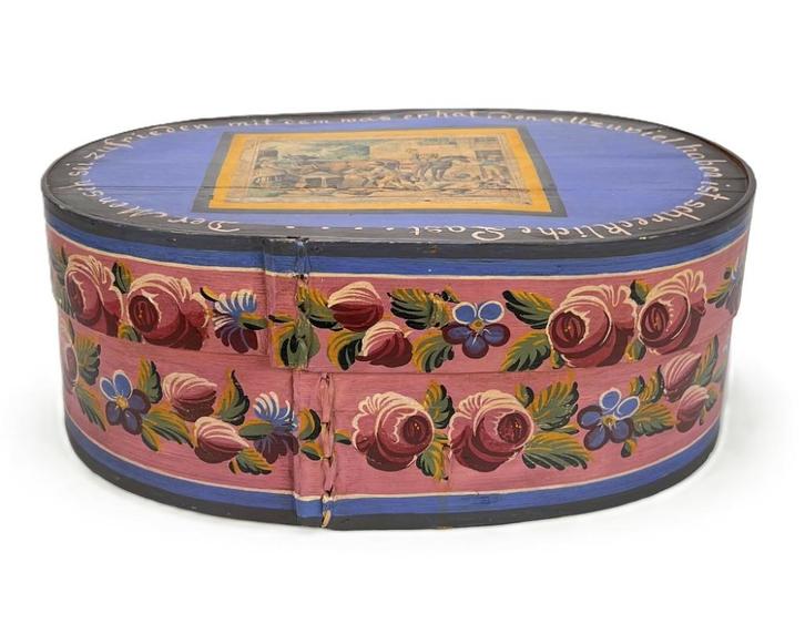 93. Doos met floraal motief, eerste kwart 20e eeuw-Duitsland, Antiek en Kunst, Antiek | Woonaccessoires, Ophalen of Verzenden