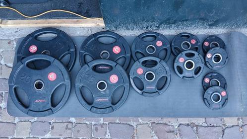 107.5 kg Olympische halterset Life Fitness, Sport en Fitness, Fitnessmaterialen, Gebruikt, Ophalen