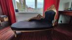 Chaise Longue fluweel zwart, Huis en Inrichting, Banken | Sofa's en Chaises Longues, Ophalen, Gebruikt, Eenpersoons, Minder dan 150 cm