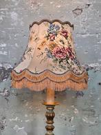 Grote bloemrijke lampenkap met franjes, Ophalen, Klassiek / Retro / Vintage, Rond, 50 cm of meer