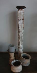 Kandelaar Shabby, Ophalen of Verzenden, Nieuw, Hout, 50 tot 75 cm