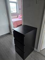 Ikea MALM Ladekast - Zwartbruin, Huis en Inrichting, Kasten | Ladekasten, Overige materialen, Minder dan 50 cm, Gebruikt, Ophalen of Verzenden