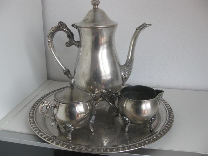 Koffiestel. Verzilverd. Leonard silverplate., Antiek en Kunst, Antiek | Servies compleet, Ophalen