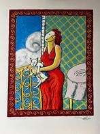 Jacques Tange, zeefdruk Domestic animal, Antiek en Kunst, Ophalen