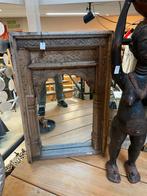 Oude zware Indiase spiegel 93,5x65 cm, Huis en Inrichting, Woonaccessoires | Spiegels, Ophalen, Gebruikt, Rechthoekig, Minder dan 100 cm
