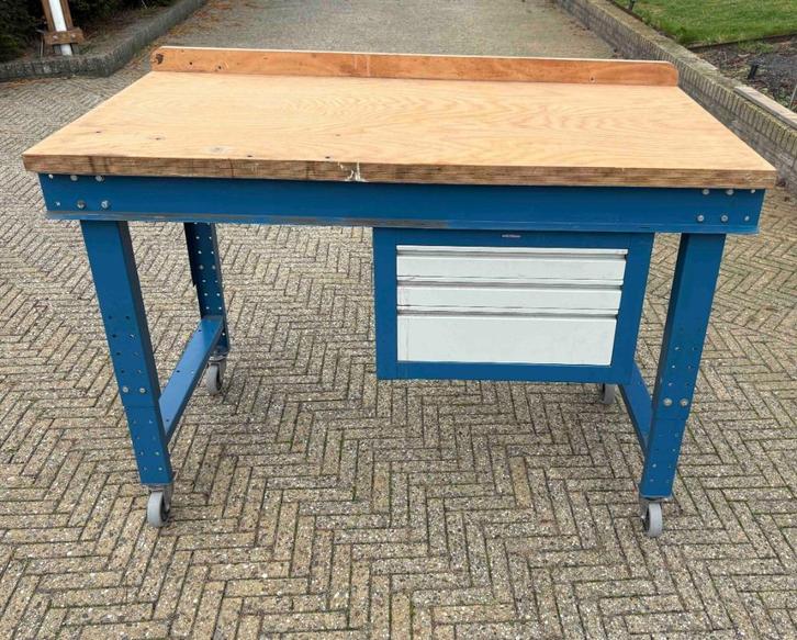 Professionele werkbank - in hoogte verstelbaar, Doe-het-zelf en Verbouw, Werkbanken, Gebruikt, 120 tot 170 cm, Ophalen