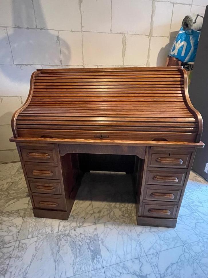 Engels ambachtelijk rolluikbureau, Antiek en Kunst, Antiek | Meubels | Kasten, Ophalen
