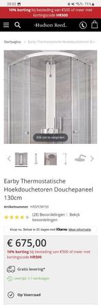 termostatische hoekdouchetoren douchepaneel / shower panel p, Nieuw, Douche, Chroom, Ophalen