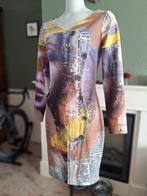 Eroke gezicht print paars geel jurk M 38 gratis verzenden NL, Kleding | Dames, Jurken, Maat 38/40 (M), Verzenden, Paars, Zo goed als nieuw
