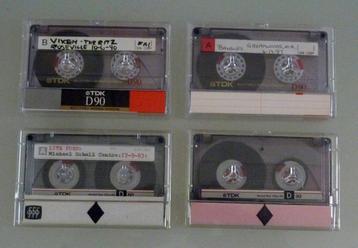 4 TDK D Normal Bias cassettebandjes cassette C60 en C90 min. beschikbaar voor biedingen