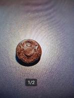 19eeuwse Engelse Militairen koperen Knoop, Ophalen of Verzenden, Landmacht, Engeland, Embleem of Badge