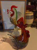 Twee glazen haan ornamenten, Ophalen of Verzenden