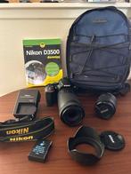 Nikon D3500 camera met twee lenzen en toebehoren, Ophalen of Verzenden, Zo goed als nieuw, Spiegelreflex, Nikon
