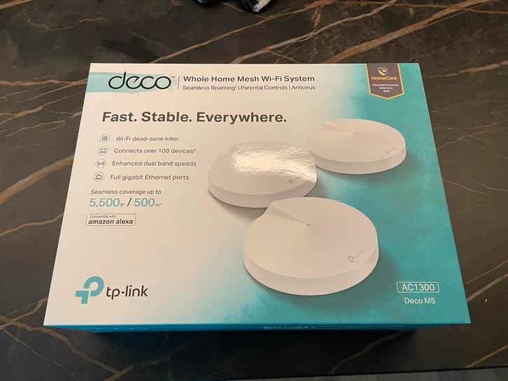 TP-Link Deco M5 Mesh Wifi (3-pack) - Zo Goed Als Nieuw, Computers en Software, Routers en Modems, Zo goed als nieuw, Router, Ophalen of Verzenden