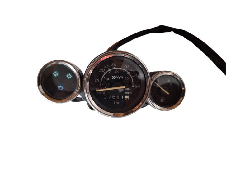 Teller tellerset cockpit origineel AGM La Souris retro scoot, Fietsen en Brommers, Brommeronderdelen | Scooters, Gebruikt, Ophalen of Verzenden