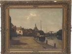 Johan (Joop) Kropff(1892)Olie doek"Gezicht Leidschendam" Ges, Antiek en Kunst, Kunst | Schilderijen | Klassiek, Ophalen of Verzenden