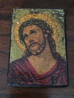 Oude icoon Jesus Christus.  9cm hoog x 6cm breed x 1 cm dik., Ophalen of Verzenden
