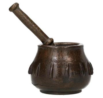 Bronzen vijzel met stamper. Midden-Oosten/Noord-Afrika, 16e beschikbaar voor biedingen