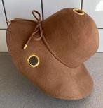 Superleuke hoed bruin koperen ringen festivak herfst, Ophalen of Verzenden, Zo goed als nieuw