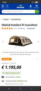 Obelink familia 6 tunneltent, Caravans en Kamperen, Tenten, Ophalen, Zo goed als nieuw